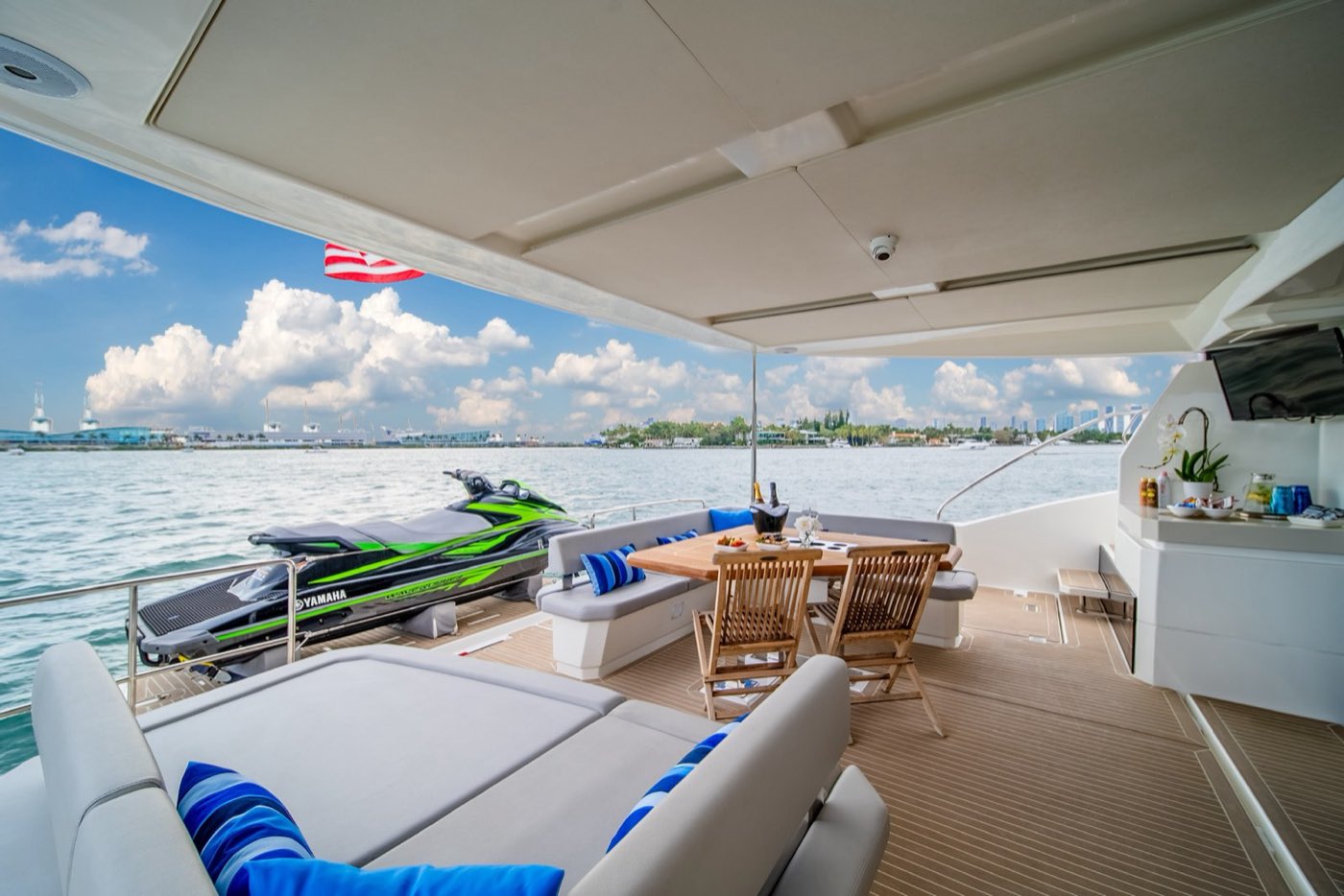Water, sodas and ice aboard a Maritime charter