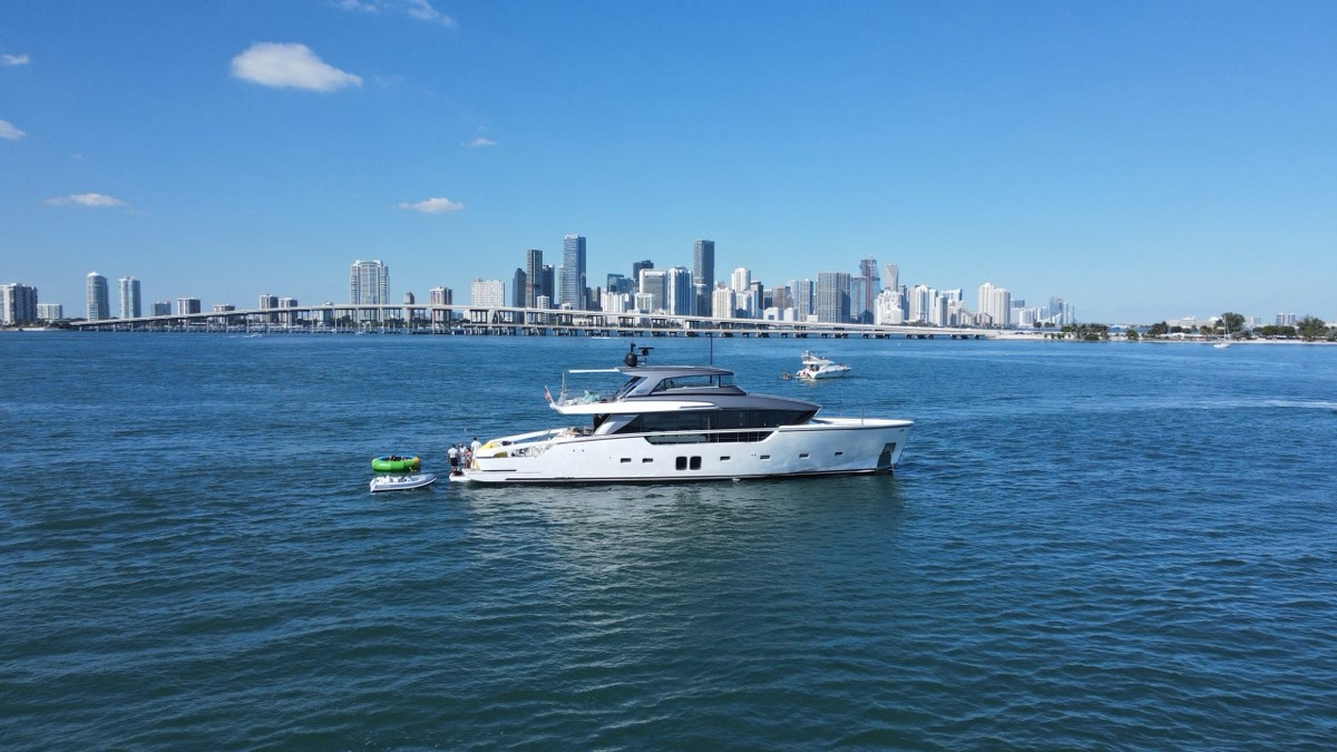 Guests aboard a Maritime charter off Miami